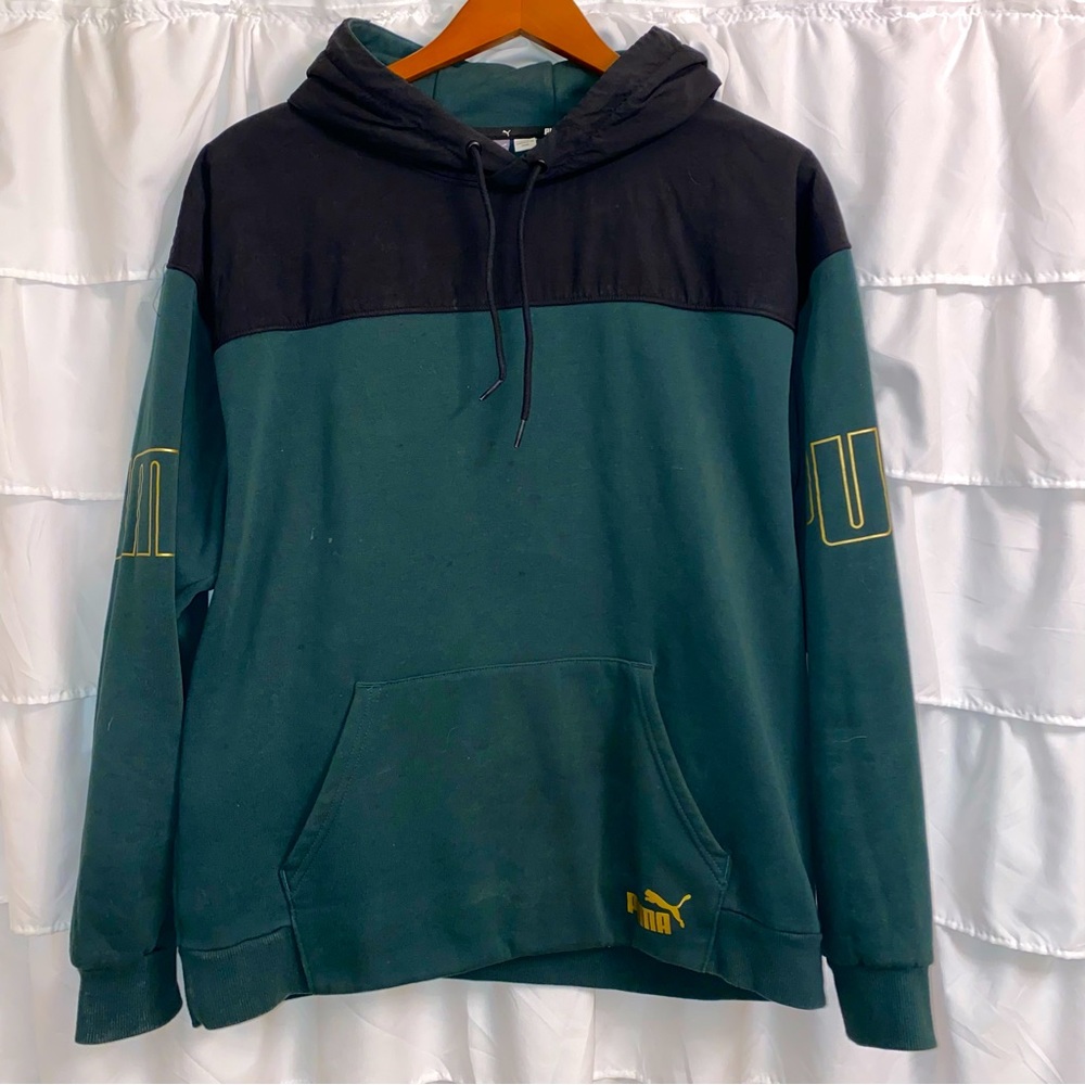 Puma | Hoodie | Green, Black, Gold | Men’s Size Large